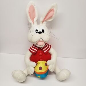 Stuffins 12" Easter Bunny Rabbit with Egg Vintage 1998 Plush